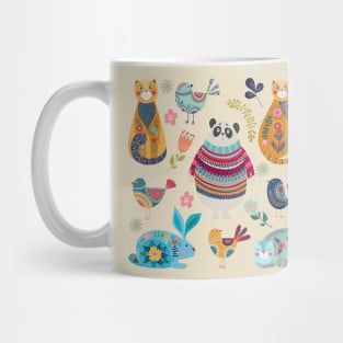 animal bird hand drawn collection Mug